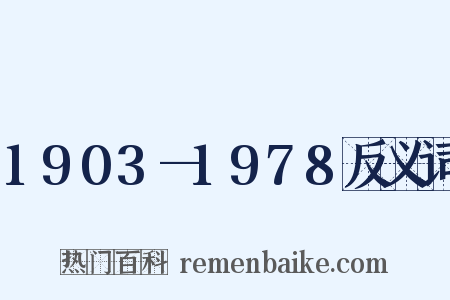 1903—1978反义词是什么意思的图片